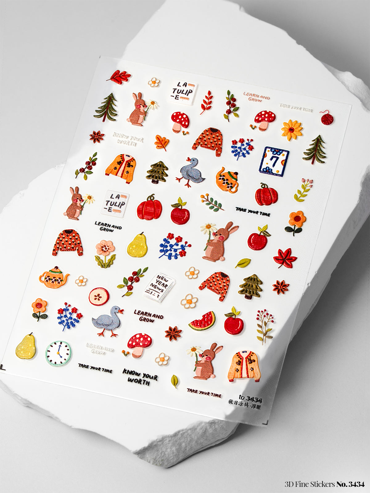 3D Fine Stickers No. 3434