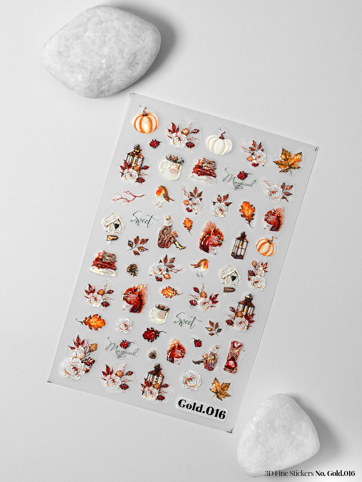 3D Fine Stickers No. Gold 016