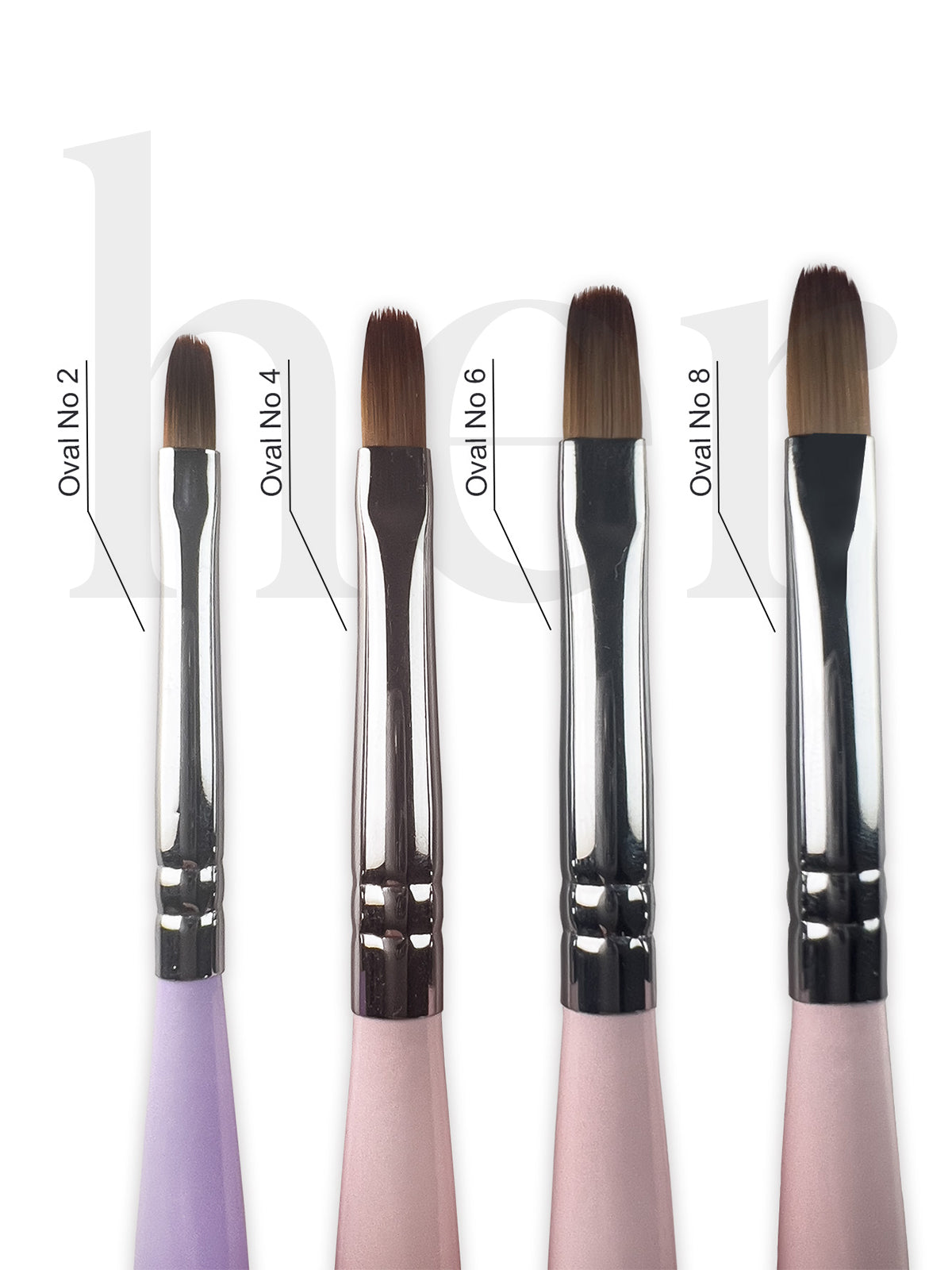 Pensula Gel Oval No. 8 - HER