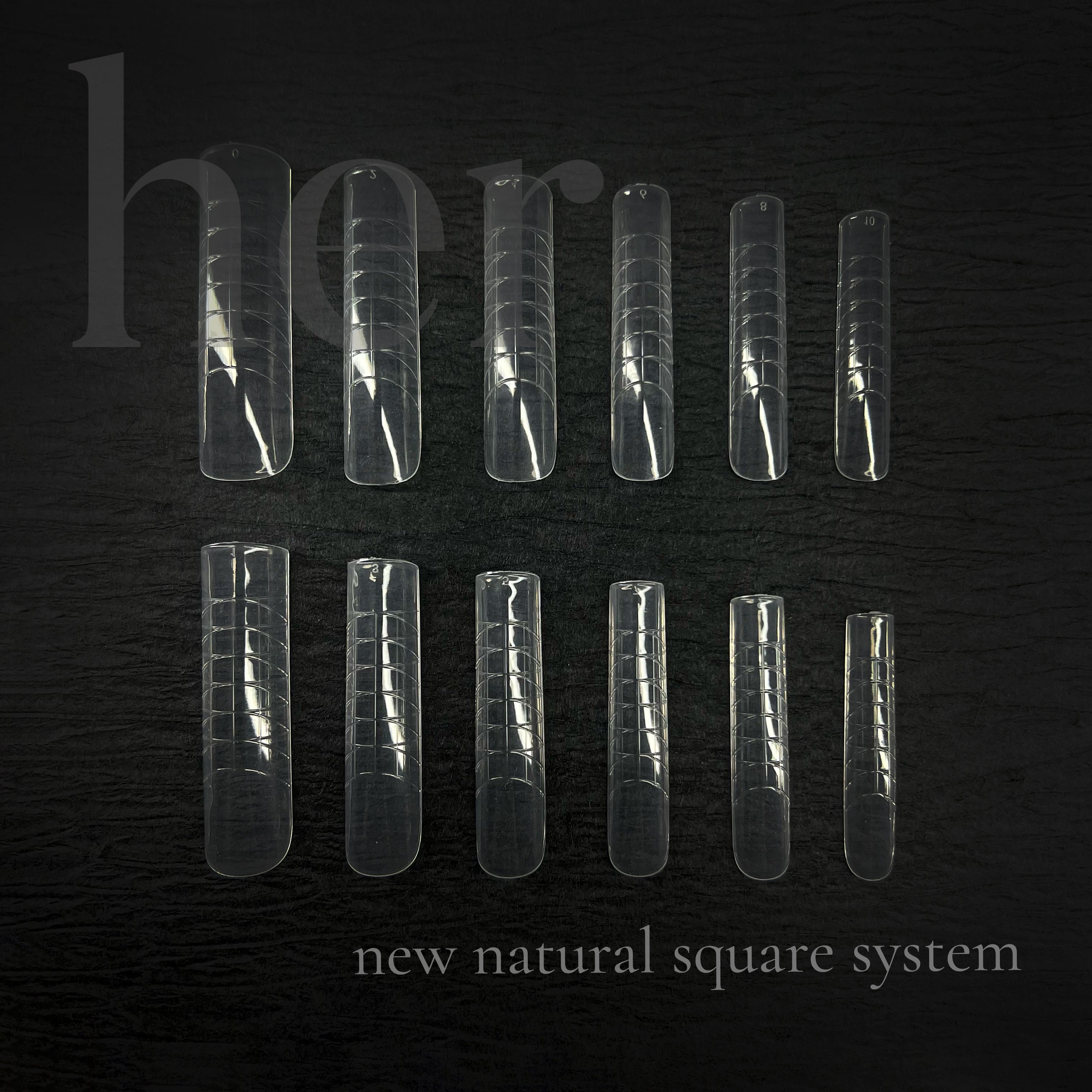 Tipsuri Reutilizabile HER NEW NATURAL SQUARE - HER