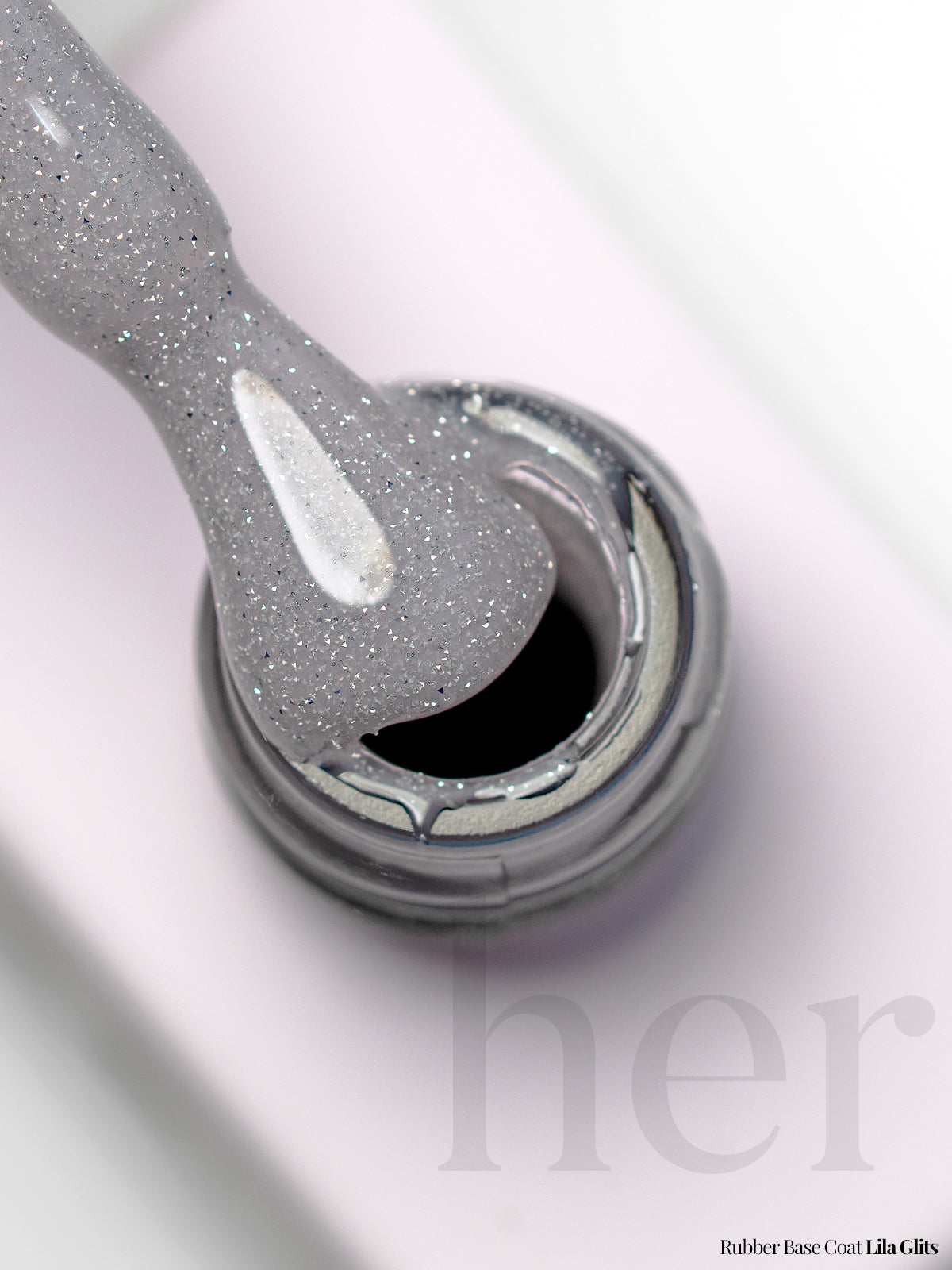 Rubber Base Coat LILA GLITS