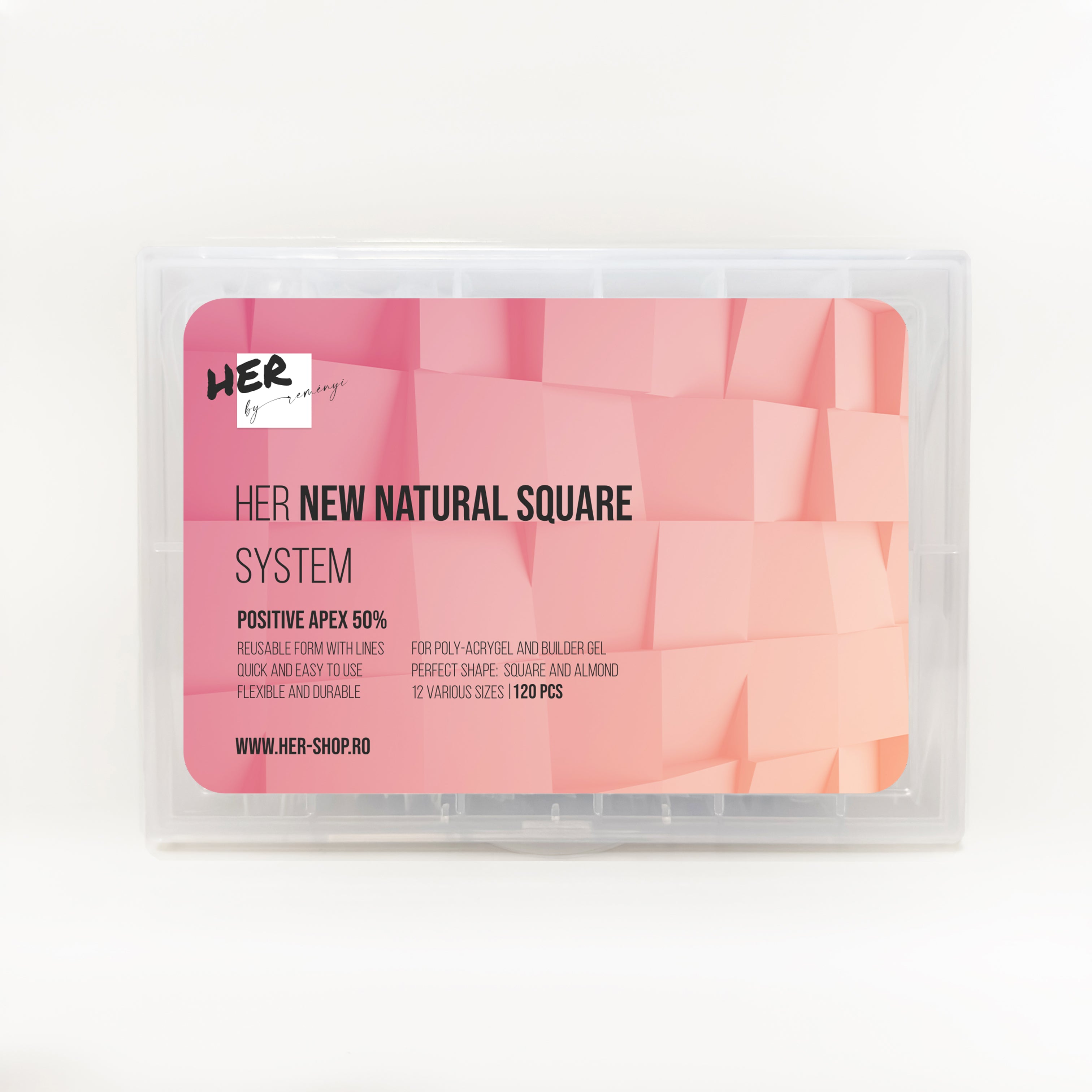 Tipsuri Reutilizabile HER NEW NATURAL SQUARE - HER