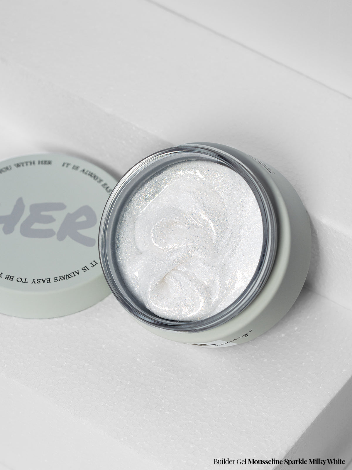 Builder Gel Mousseline - SPARKLE MILKY WHITE - HER