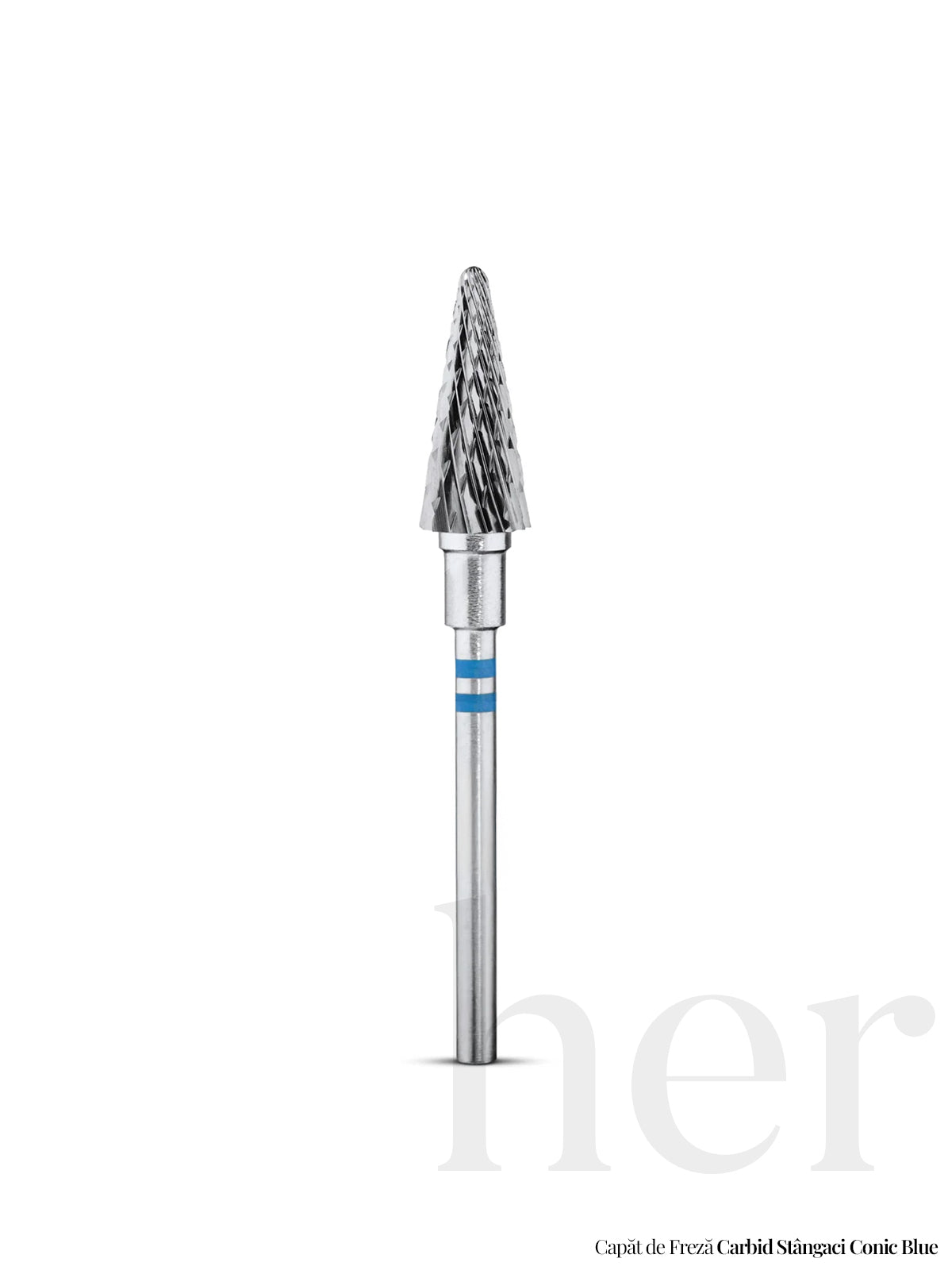 LEFT-HAND CARBIDE DRILL BIT CONICAL BLUE