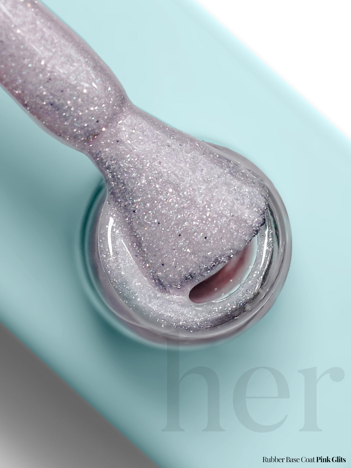 Rubber Base Coat PINK GLITS