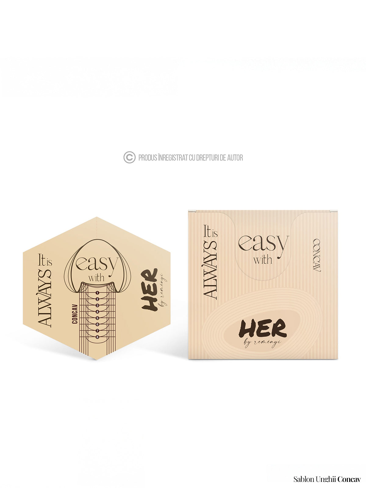 Concave nail template