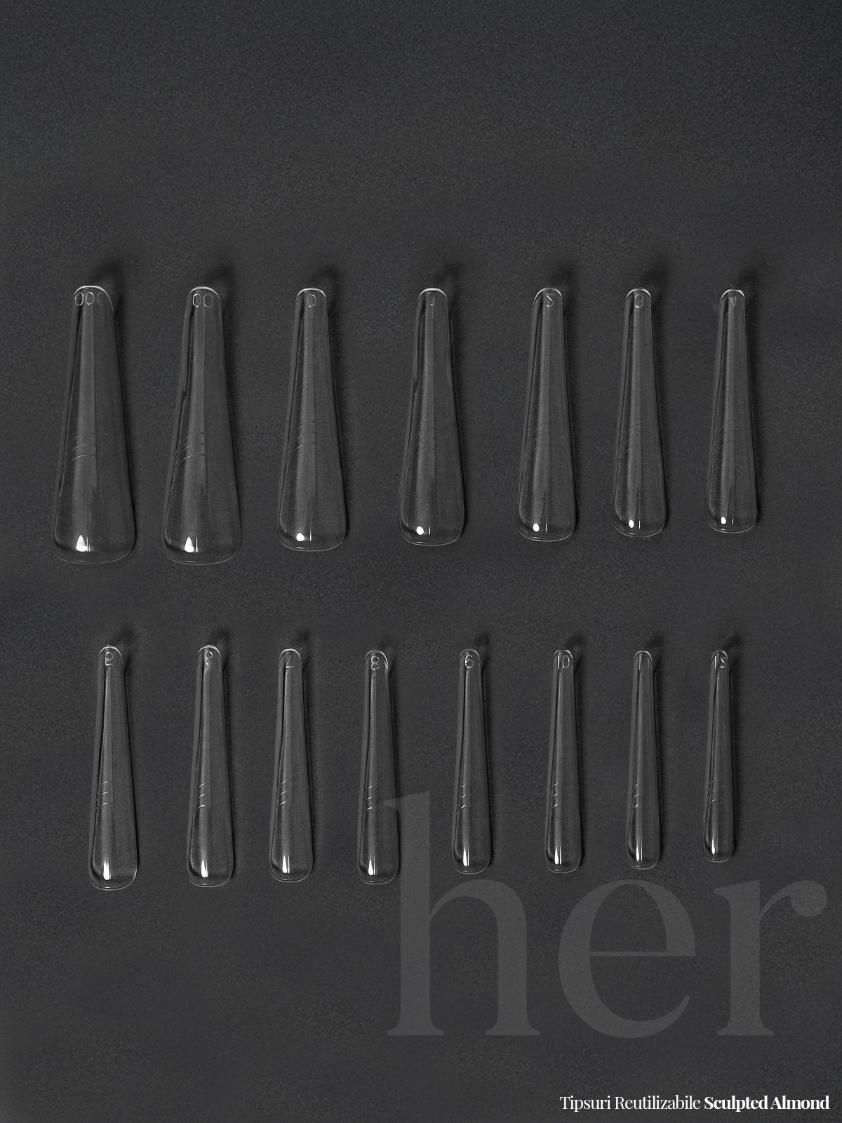 Tipsuri Reutilizabile - SCULPTED ALMOND - HER