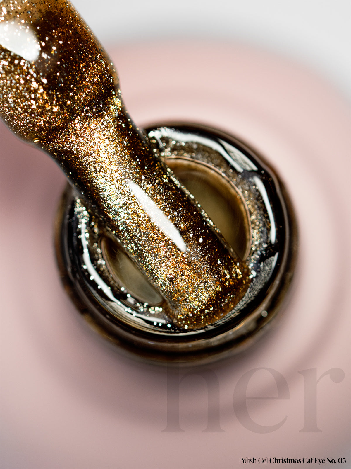 Polish Gel Christmas Cat eye no. 05 - HER