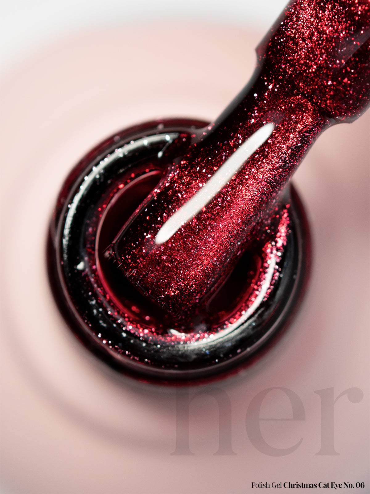 Polish Gel Christmas Cat eye no. 06 - HER