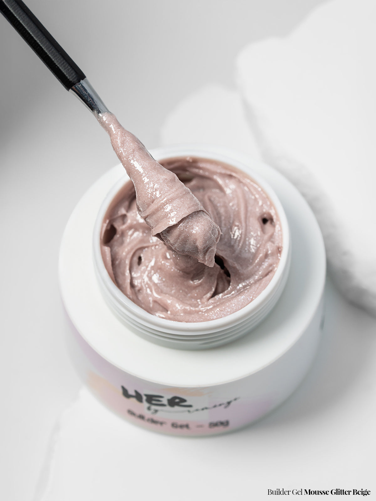 Builder Gel MOUSSE GLITTER BEIGE - HER