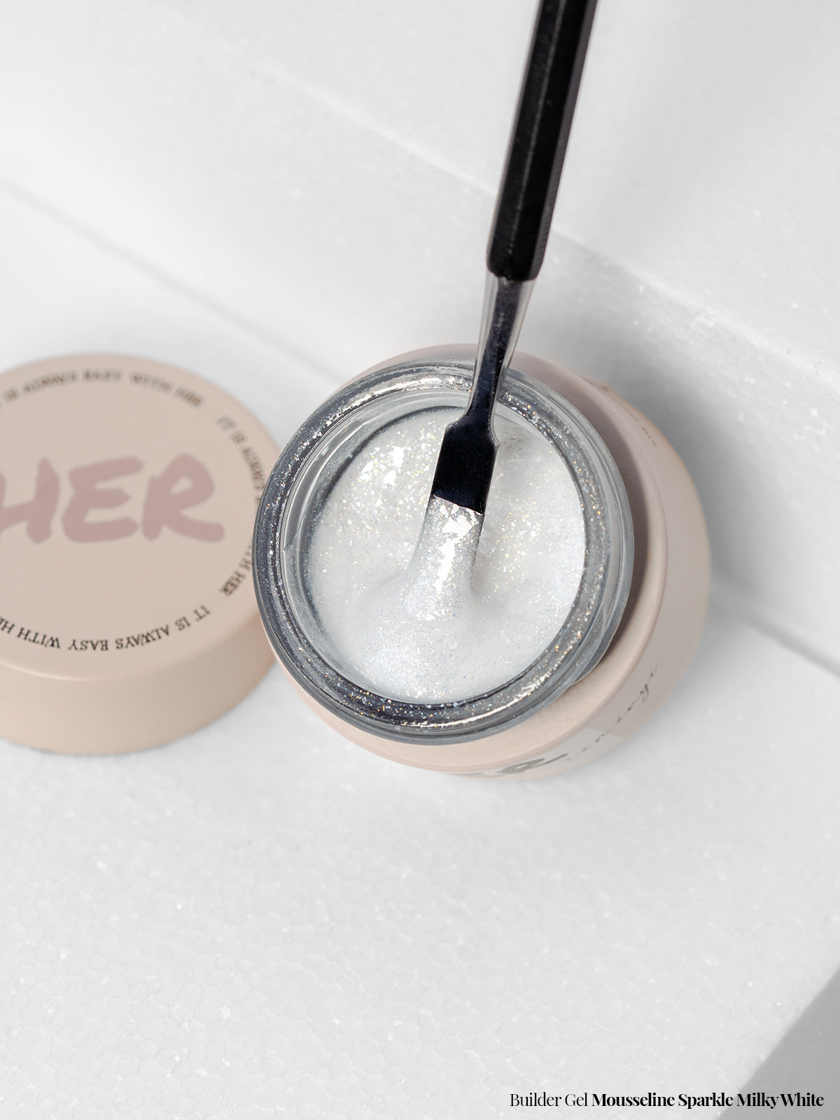 Builder Gel Mousseline - SPARKLE MILKY WHITE - HER
