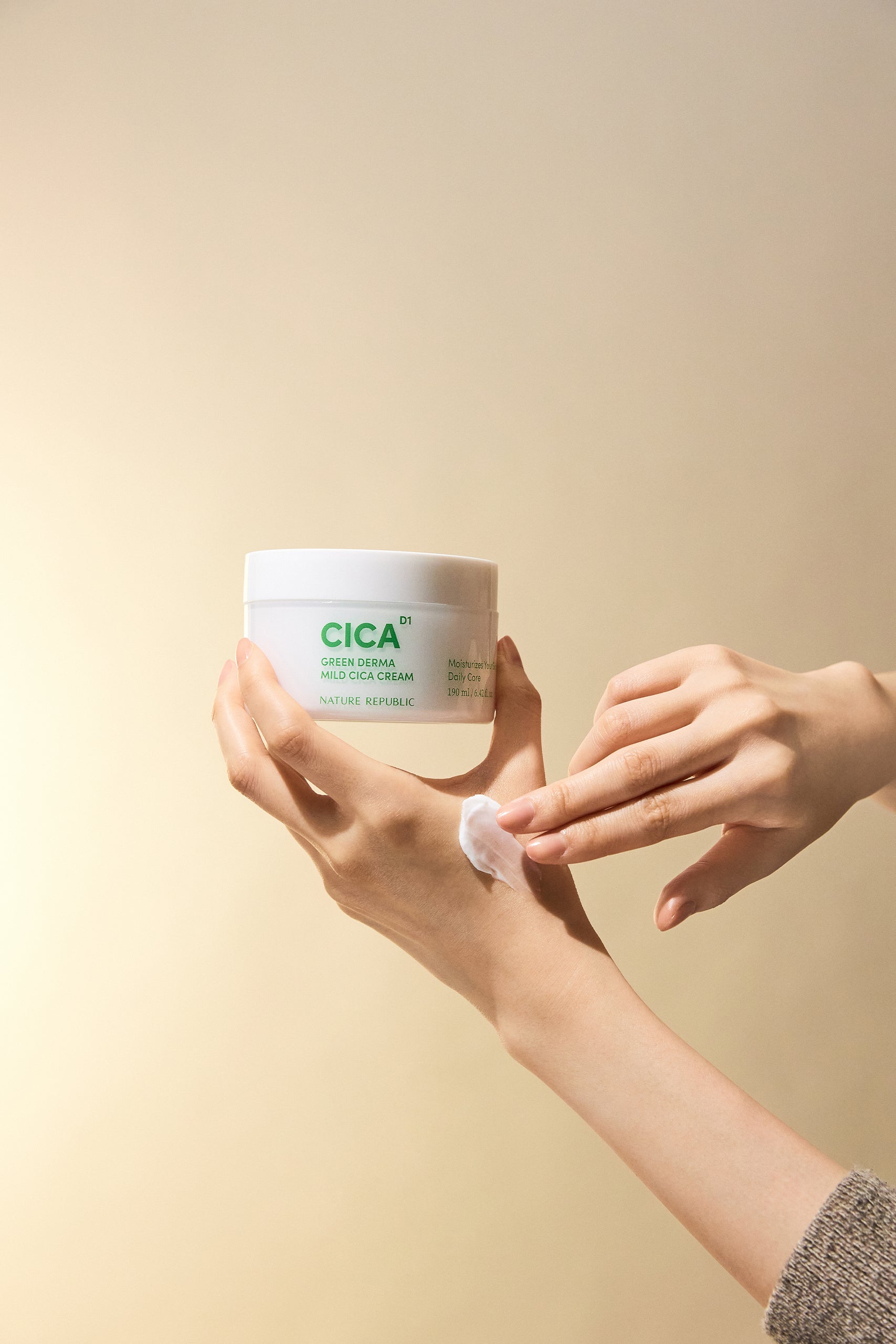 Green Derma Mild Cica Cream - Soothing face cream with Centella Asiatica