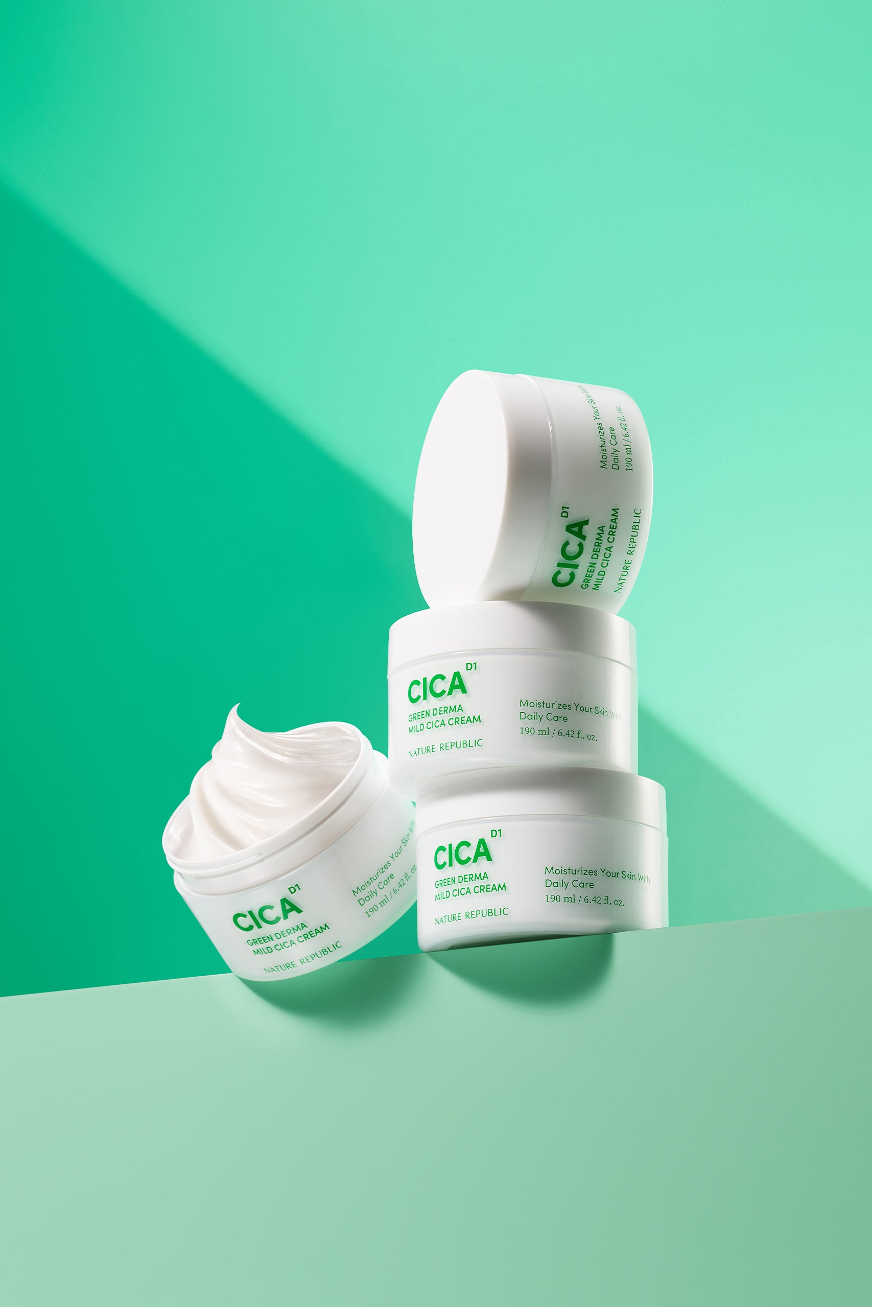 Green Derma Mild Cica Cream - Soothing face cream with Centella Asiatica