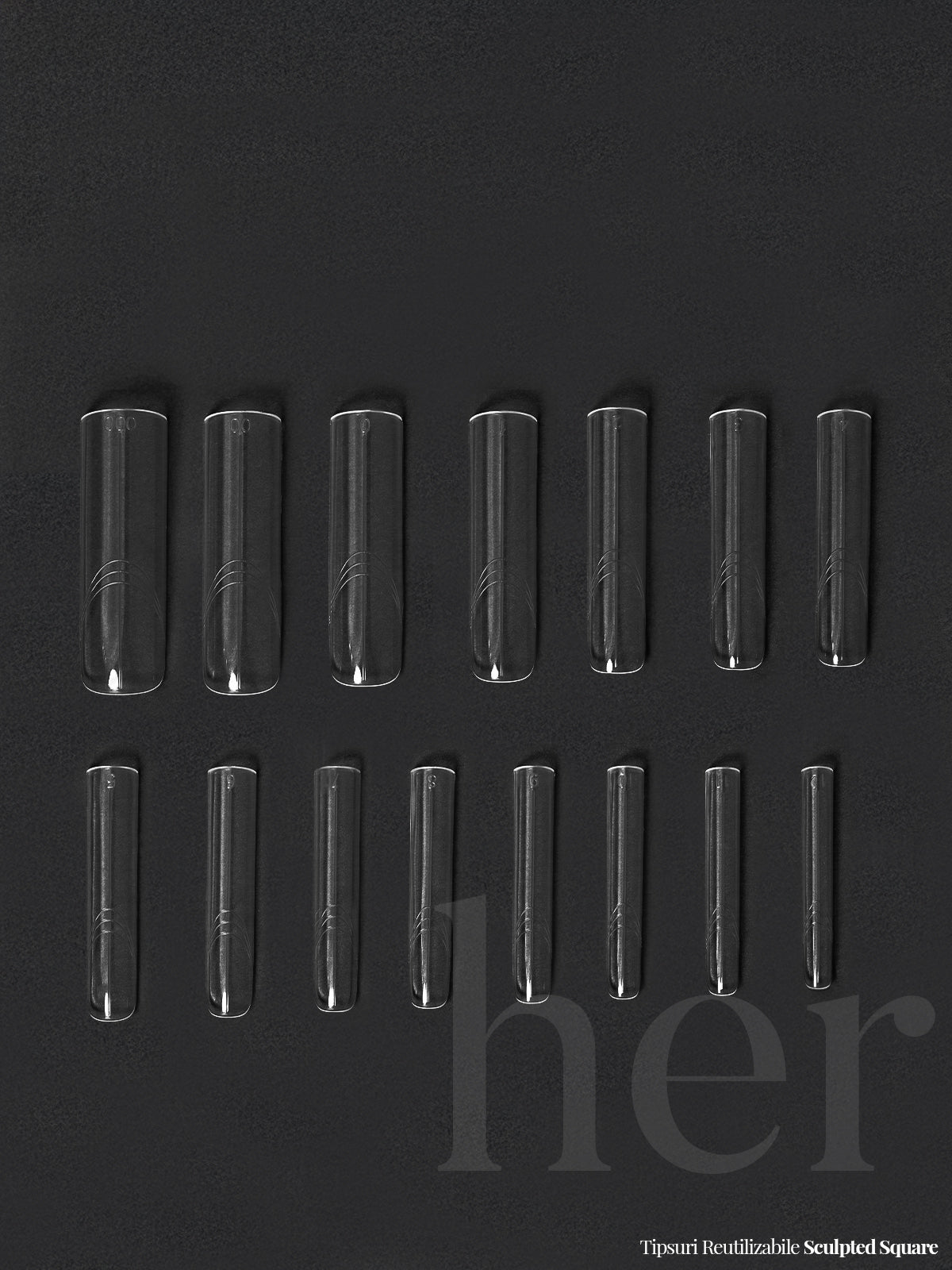 Tipsuri Reutilizabile - SCULPTED SQUARE - HER